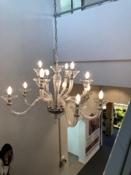 Chandelier , in Murano Blown Glass, Transparent Color, Available With Various Lights & Spare Parts For Chandeliers Broken Pieces - thumbnail 1