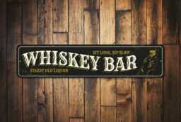 Whiskey Sign, Bar Custom Decor, Lover Gift For Bar, Metal Wall Art - thumbnail 1