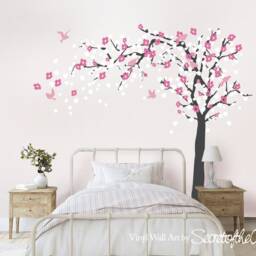 Cherry Blossom Tree Vinyl Wall Decal - Nursery Decor - thumbnail 2