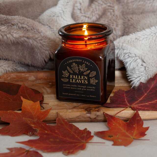 Fallen Leaves Apothecary Candle - Cozy Autumn Scent - image 1