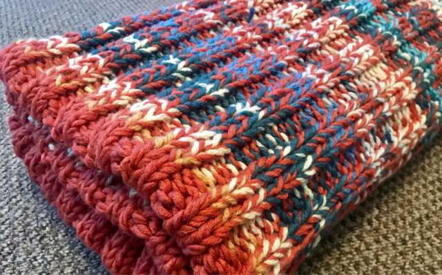 Handmade Super Chunky Knitted Blanket, Throws & Blankets, Home Living - image 1