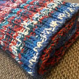 Handmade Super Chunky Knitted Blanket, Throws & Blankets, Home Living - thumbnail 3