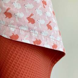 Organic Cotton Waffle Baby Blanket Animal Print Cuddly Blanket - thumbnail 4