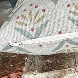 1296. Spray Block Print in Duck Egg - Linen Look, 100% Cotton Cushion Cover, Various Sizes - thumbnail 3
