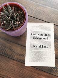 Little Women Book Quote Art Let Us Be Elegant Or Die - thumbnail 1