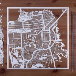 Paper Cut Map San Francisco 12??12 In. Art Ideal Gifts - thumbnail 1