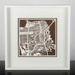 Paper Cut Map San Francisco 12??12 In. Art Ideal Gifts - thumbnail 3