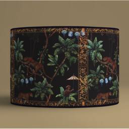 Jungle Panther Lampshade, Exotic Home Decor, Golden Interior - thumbnail 2