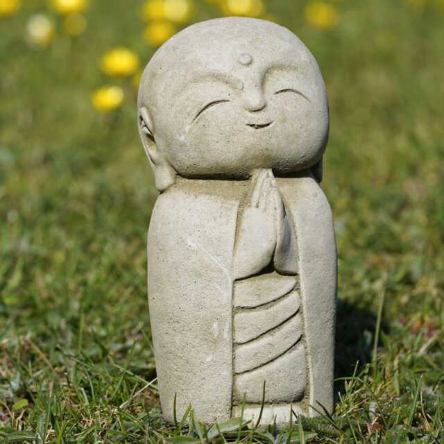 Lovely Monk Stone Statue - Buddha Oriental Garden Outdoor Sculpture Decoration Ornament Zen Gift - image 1