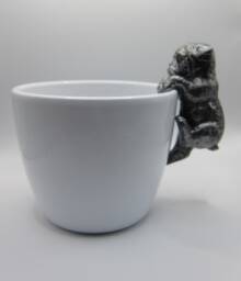9cm Silver Pug Plant Pot Hanger