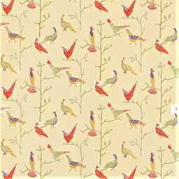 Scion Pasarro Cushion Cover Terracotta Bird Print Cotton Throw Pillow - thumbnail 3