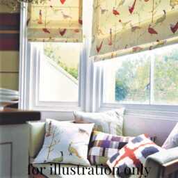Scion Pasarro Cushion Cover Terracotta Bird Print Cotton Throw Pillow - thumbnail 4