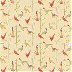 Scion Pasarro Cushion Cover Terracotta Bird Print Cotton Throw Pillow - thumbnail 3