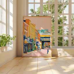 Brixton Market Travel Poster South London Street Art Print - thumbnail 2