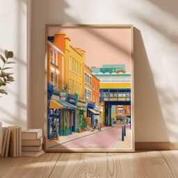 Brixton Market Travel Poster South London Street Art Print - thumbnail 3