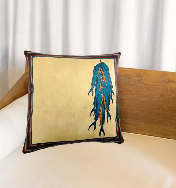 Modern Rustic Pillow Cover Decorative Cushion Case Abstract Animal Print Fish - image 1