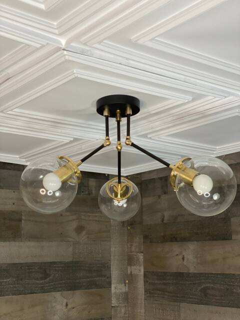 Senja Modern Sputnik Adjustable 3 Light 6 Inch Globe Mid Century Industrial Semi Flush - image 1