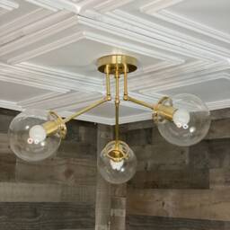 Senja Modern Sputnik Adjustable 3 Light 6 Inch Globe Mid Century Industrial Semi Flush - thumbnail 2