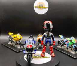 Handmade Moto-Gp Rider Figure With Bike Fabio Quartararo - Artwork Biker Gift - thumbnail 1