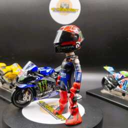 Handmade Moto-Gp Rider Figure With Bike Fabio Quartararo - Artwork Biker Gift - thumbnail 2