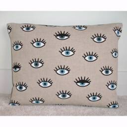 "Eyes Cushion Cover 12x16 Pillow Sham Evil Eye Case 40x30cm Bolster Oblong Pillowcase 16""x12"
