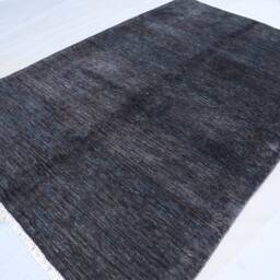4x6 Ft Black Gabbeh Area Rug - Modern Afghan Hand Knotted Veg Dyes Soft Wool Rug For Living Room - Turkmen Oriental Boho Contemporary - thumbnail 2