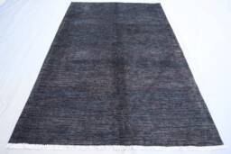 4x6 Ft Black Gabbeh Area Rug - Modern Afghan Hand Knotted Veg Dyes Soft Wool Rug For Living Room - Turkmen Oriental Boho Contemporary - thumbnail 1