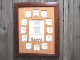 School Years Picture Frame K-12 Grade Personalized With Name, 11x14 Cherry Frame, K Thru 12 Days - Back To - thumbnail 1