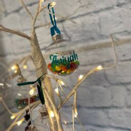 Christmas Baubles Personalised With Name. Fillable Xmas Tree Decoration. Gift - thumbnail 3