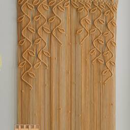 Macrame Leaves Curtain, Window Treatment, Curtain Art, Bohemian Wall Decor, Housewarming Gift, Doorway Tapestry, Door C01 - thumbnail 4