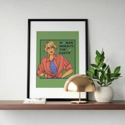 Geeky Home Decor -Woman Inherits The Earth Small Print - thumbnail 2