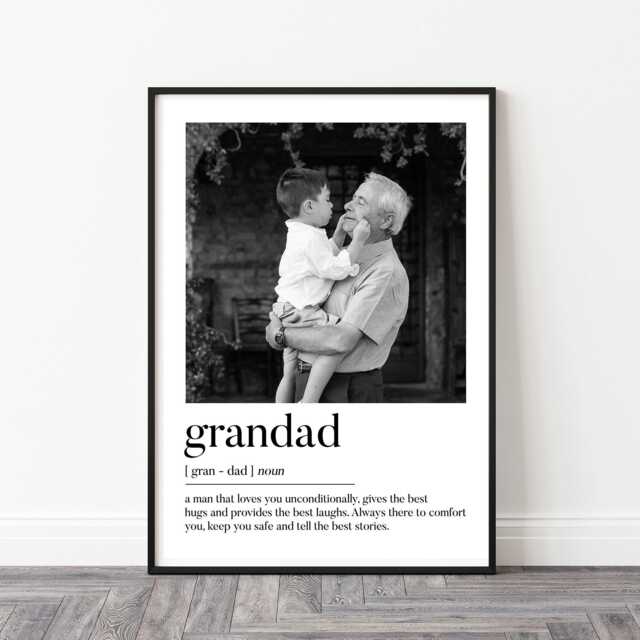 Personalised Grandad Gift - Birthday Print, Gifts For Grandad, Gift, Photo Print - image 1