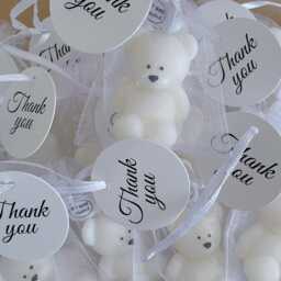 Mini Bear Candle Baby Shower Favor, Teddy Party Gift, Handmade Decoration, Gender Reveal Candle, Small Gift For Guests - thumbnail 3