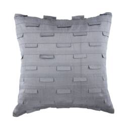 "Handmade Pintucks, Textured, Striped Cushion Case 16""x16" - thumbnail 1