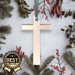 Cross Christmas Tree Decorations, Many Colour Choices & Woods, Bespoke Shapes & Sizes Made