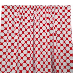 Large Circles Cotton Curtain Panel 58 Inch Wide/Window D??cor Backdrop Classroom Bedroom Cabin Hotel Guest Room Curtains - thumbnail 2