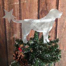 Greater Swiss Mountain Dog With Star, Metal Tree Topper, Holiday, Wreath Decor, Christmas, Aluminum, Yard Stake Or Wall Hanging