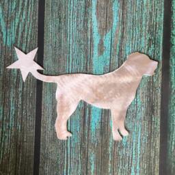 Greater Swiss Mountain Dog With Star, Metal Tree Topper, Holiday, Wreath Decor, Christmas, Aluminum, Yard Stake Or Wall Hanging - thumbnail 4