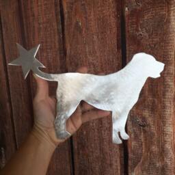 Greater Swiss Mountain Dog With Star, Metal Tree Topper, Holiday, Wreath Decor, Christmas, Aluminum, Yard Stake Or Wall Hanging - thumbnail 3
