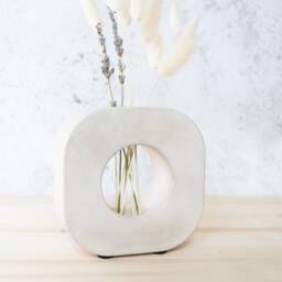 Handmade Concrete Vase Modern Home Decor For Dried Flowers - thumbnail 3