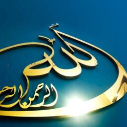 Bismillah Arabic Islamic Stainless Steel Wall Art - Home Decor - thumbnail 2
