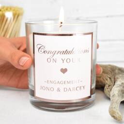 Personalised Engagement Congratulations Candle - Custom Message Jar - thumbnail 2