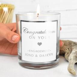 Personalised Engagement Congratulations Candle - Custom Message Jar - thumbnail 3