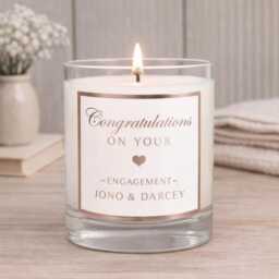 Personalised Engagement Congratulations Candle - Custom Message Jar - thumbnail 1