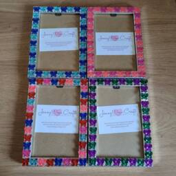 Colourful Rhinestone Butterfly Decals Photo Frame 4 X 6 Inches - thumbnail 4
