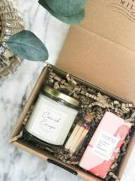 Cornish Soy Candle Gift Box With Artisan Chocolate. Thank You Teach - thumbnail 1