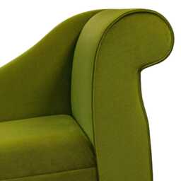 Handmade Grass Velvet Chaise Longue Small Accent Sofa, British Made - thumbnail 3