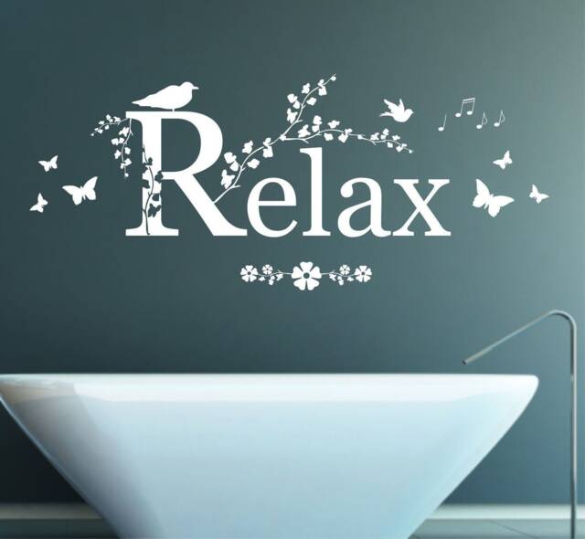 Relax Quote - Matt Vinyl Wall Art Sticker Decal Mural. Bathroom, Bedroom Decor. Home, Wall - image 1