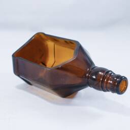 Succulent Herb Kitchen Planter - Snack Bowl Made From Beautiful Shaped Amber Whiskey Bottle