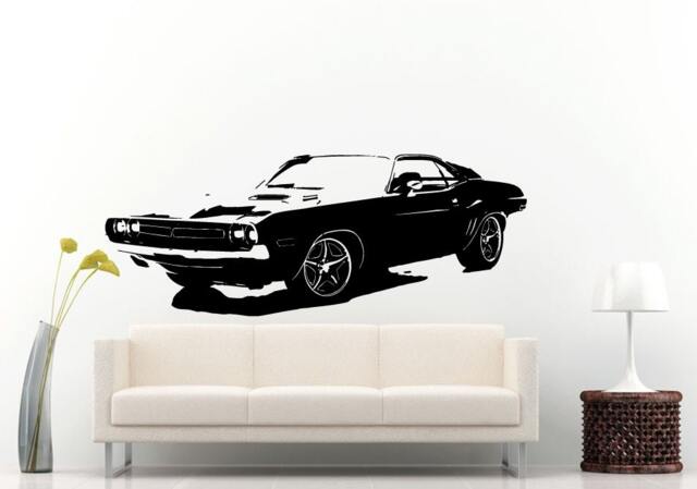 Classic Old School Antique American Muscle Sports Racing Fast Car Automobile Vehicle Wall Decal Vinyl Sticker Mural Room Decor L699 - image 1
